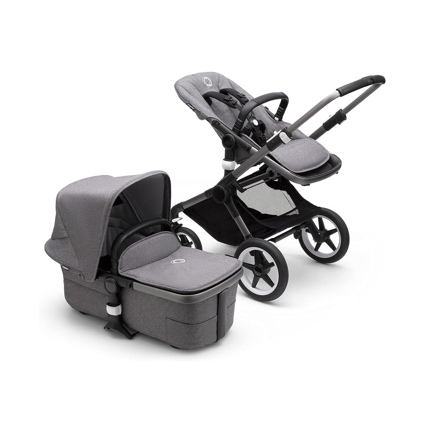 Bugaboo Fox 3 complete - GRAPHITE/GREY MELANGE-GREY MELANGE - Carriola - Bambineto