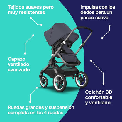 Bugaboo Fox 3 complete - GRAPHITE/STORMY BLUE-STORMY BLUE - Carriola - Bambineto