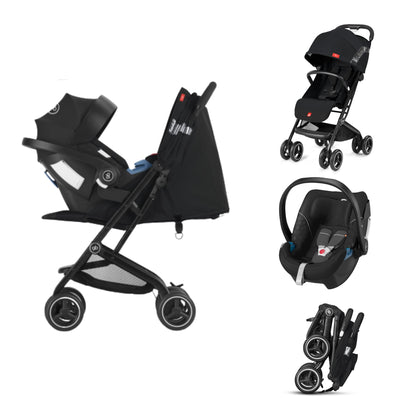Sistema De Viaje Bebe Carriola Compacta Gb Qbit+ All Terrain con Autoasiento Portabebe Gb Artio Homologado