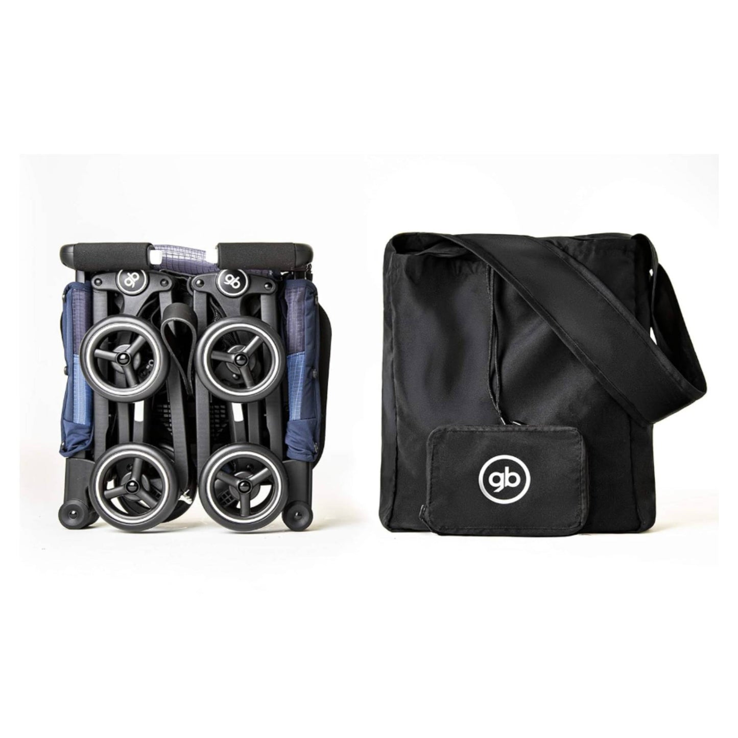 Bolso Organizador Para Carriola De Bebe Gb Pockit 2 En 1 Color Negro