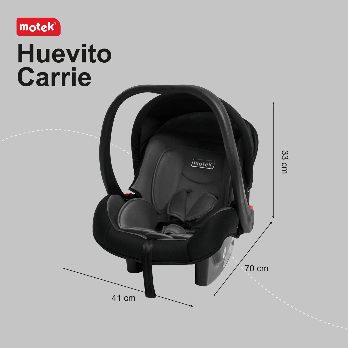 Autoasiento Portabebe Motek Carrie Grupo 0+ Homologado