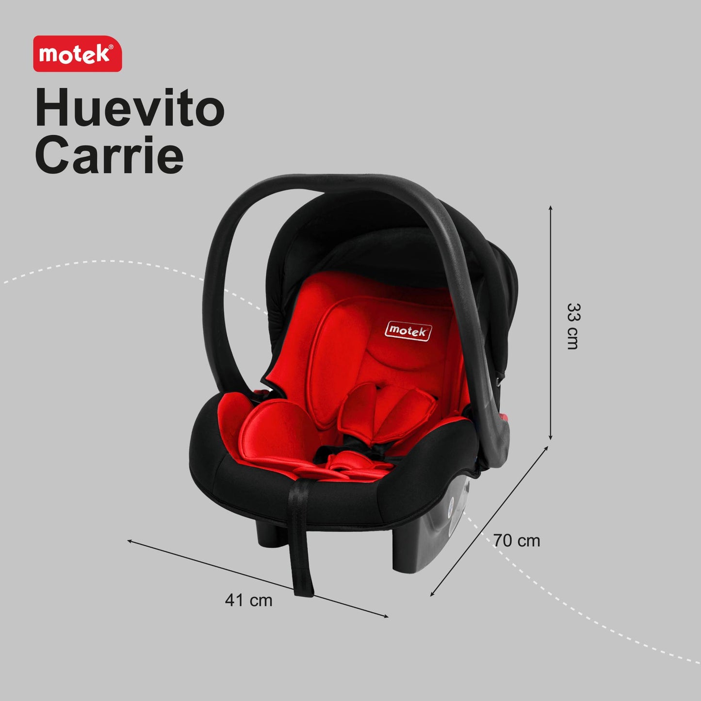 Autoasiento Portabebe Motek Carrie Grupo 0+ Homologado