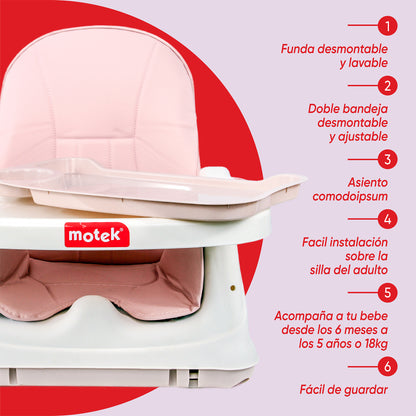 Silla Alta Periquera Motek Bruni 4 en 1 Comer Bebe