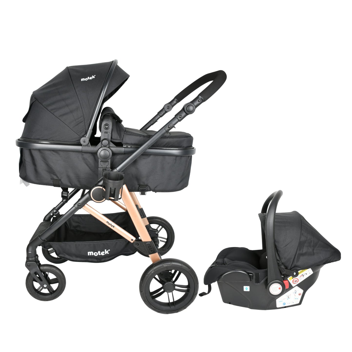 Carriola Travel System 3 en 1 Motek Sophy Plus - Bambineto y Autoasiento