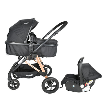 Carriola Travel System 3 en 1 Motek Sophy Plus - Bambineto y Autoasiento
