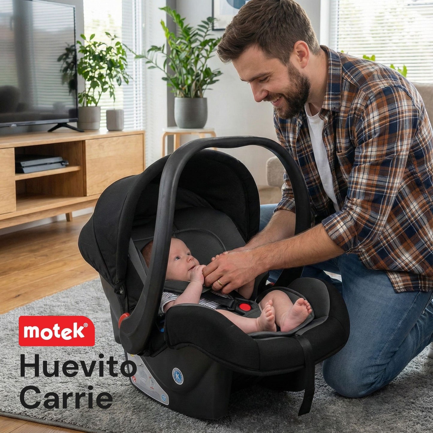 Autoasiento Portabebe Motek Carrie Grupo 0+ Homologado