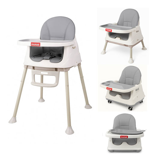 Silla Alta Periquera Motek Bruni 4 en 1 Comer Bebe
