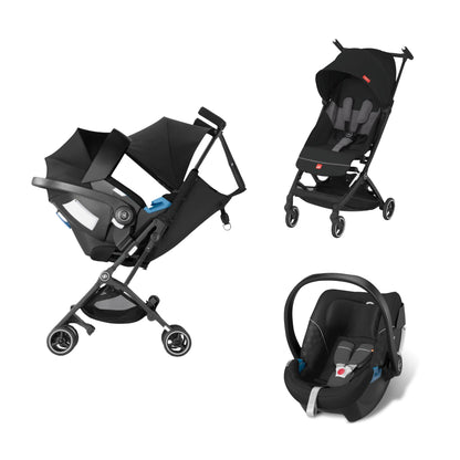 Sistema De Viaje Bebe Carriola Compacta Gb Pockit+ All City con Autoasiento Portabebe Gb Artio Homologado